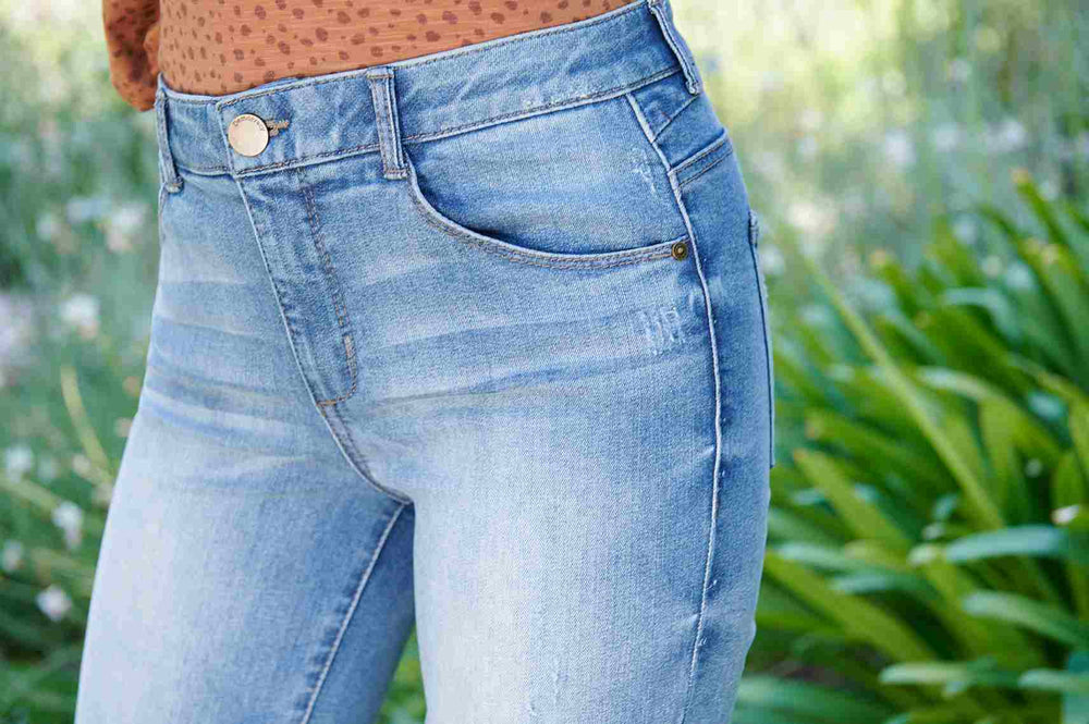 Straight Leg Jeans: Timeless Elegance in Playboy Light Wash Denim